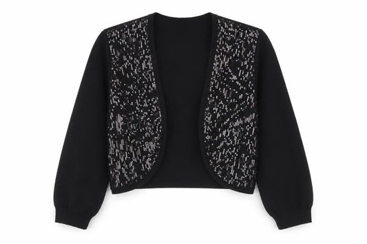 M&Co Women's Black Cardigan UK 12, Sequin Accents