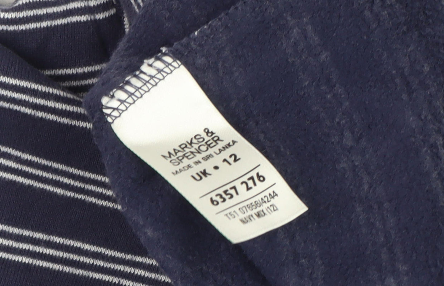 Womens UK Size 12 Marks and Spencer Blue Pullover Sweatshirt