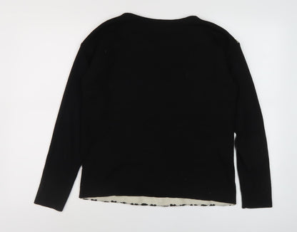 Womens UK Size 12 NEXT Black Pullover Jumper