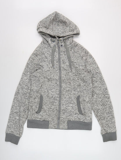 Surfanic Men's Grey Full Zip Hoodie, Large