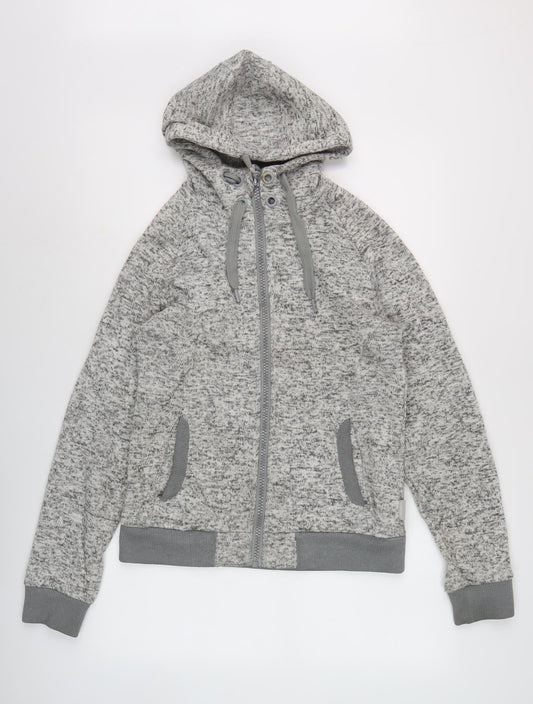 Surfanic Men's Grey Full Zip Hoodie, Large