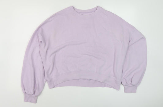 Hollister Women's Purple Crew Neck Sweatshirt S