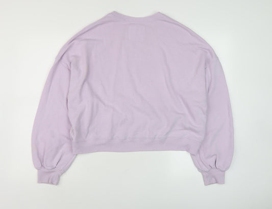 Hollister Women's Purple Crew Neck Sweatshirt S