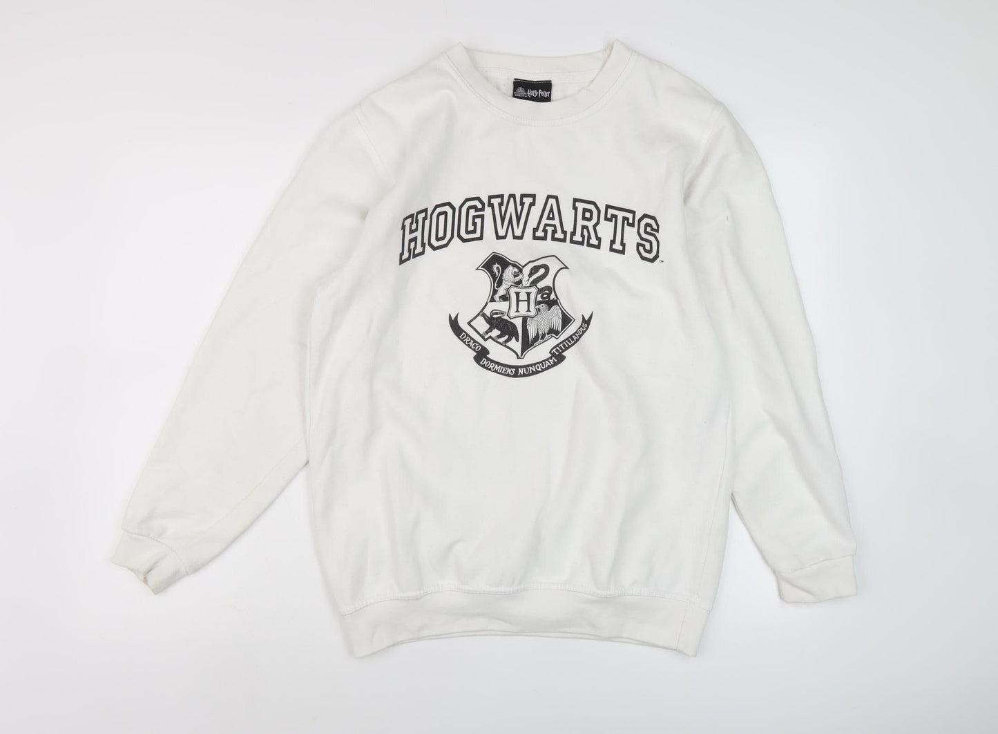 In The Style Women's White Hogwarts Pullover Sweatshirt Size 6