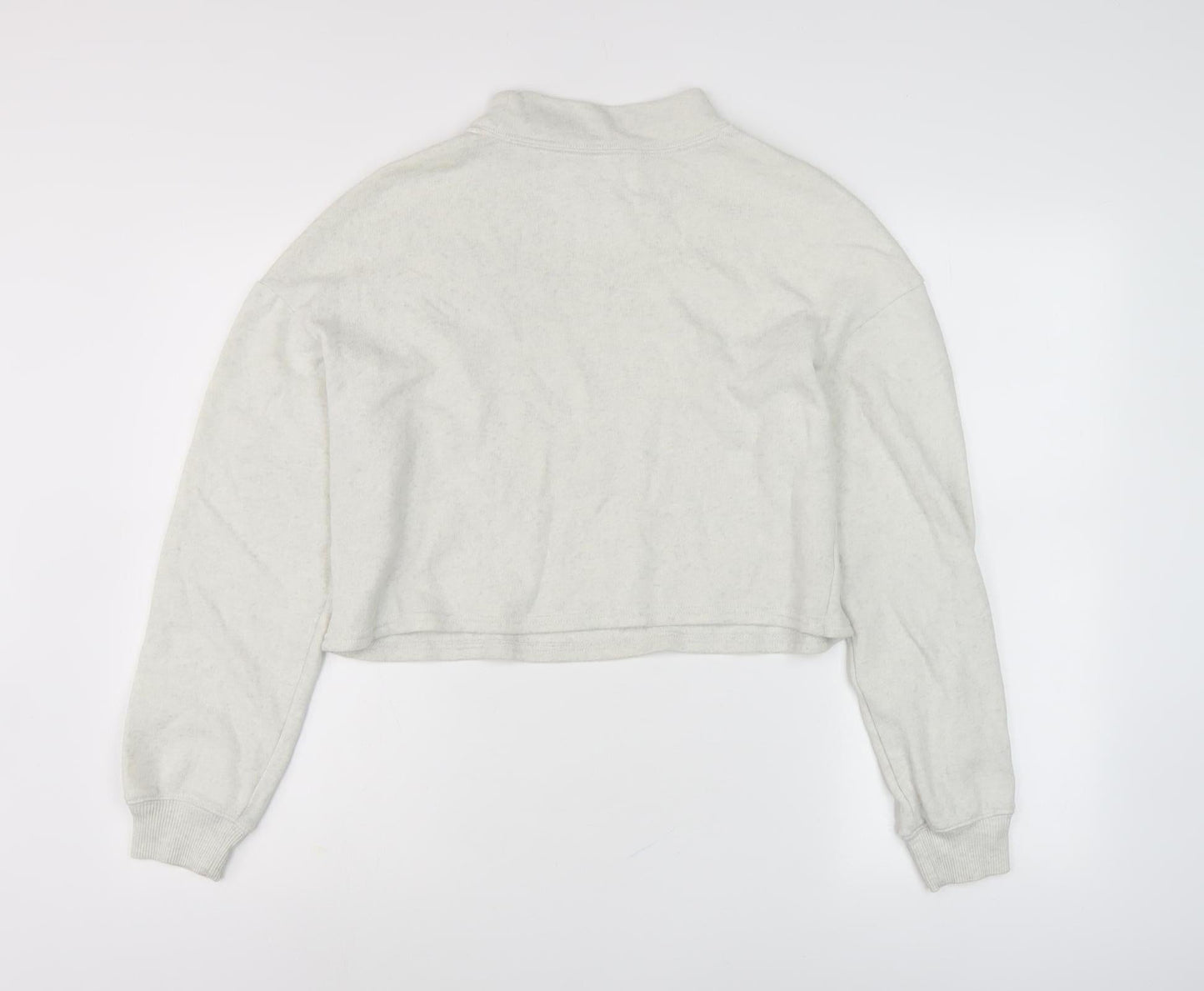 Gildan Women's White XS Mock Neck Fleece Sweatshirt