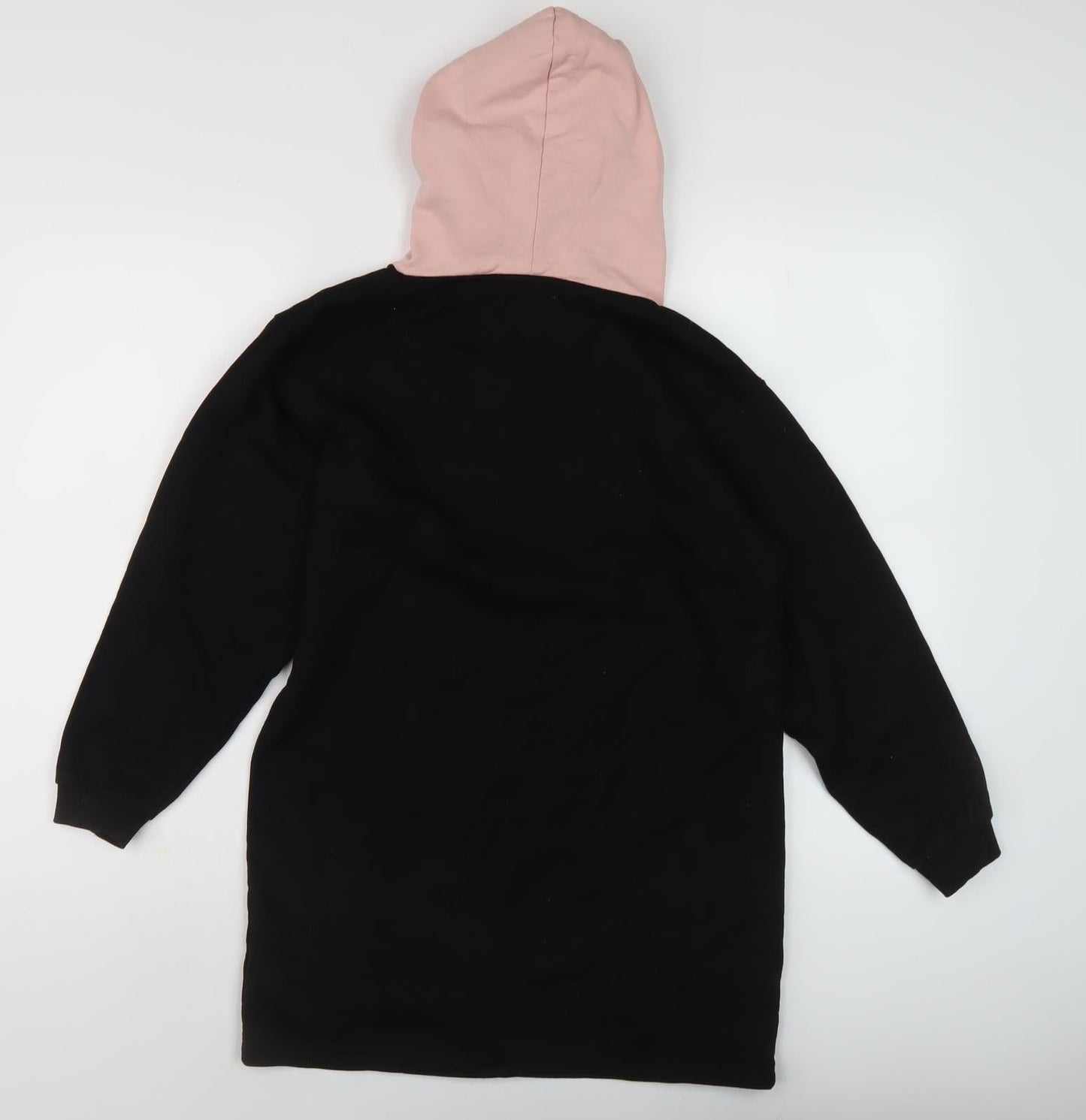 Threadgirls Teens Black Pullover Hoodie Glitter Heart