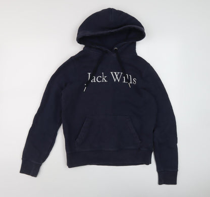 Womens UK Size 8 Jack Wills Blue Pullover Hoodie