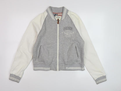 SoulCal & Co Women's Grey Full Zip Hoodie Size 10