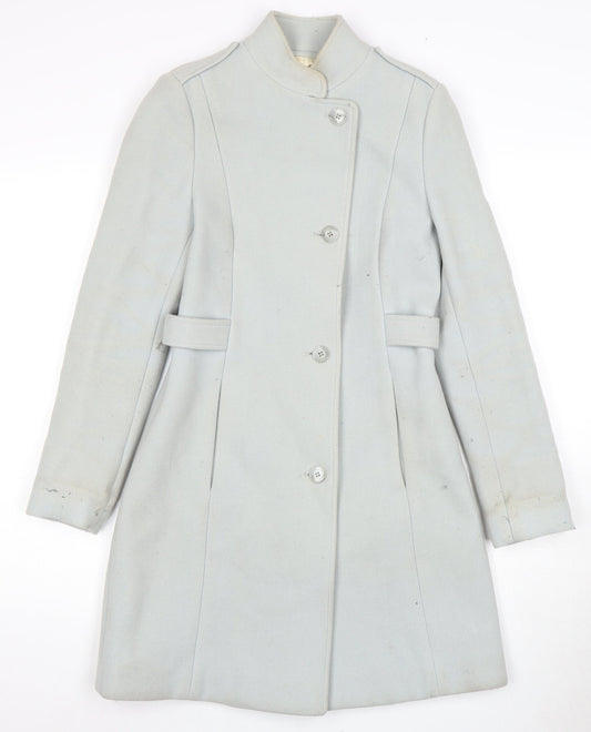 Reiss Women's Grey Wool Coat XS Mid-Length Classic
