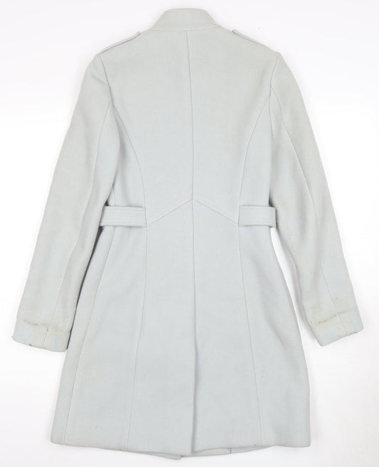 Reiss Women's Grey Wool Coat XS Mid-Length Classic