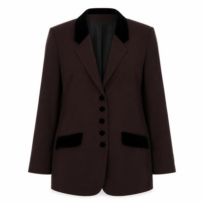 Lucia Women's Brown Tuxedo Blazer Size 12