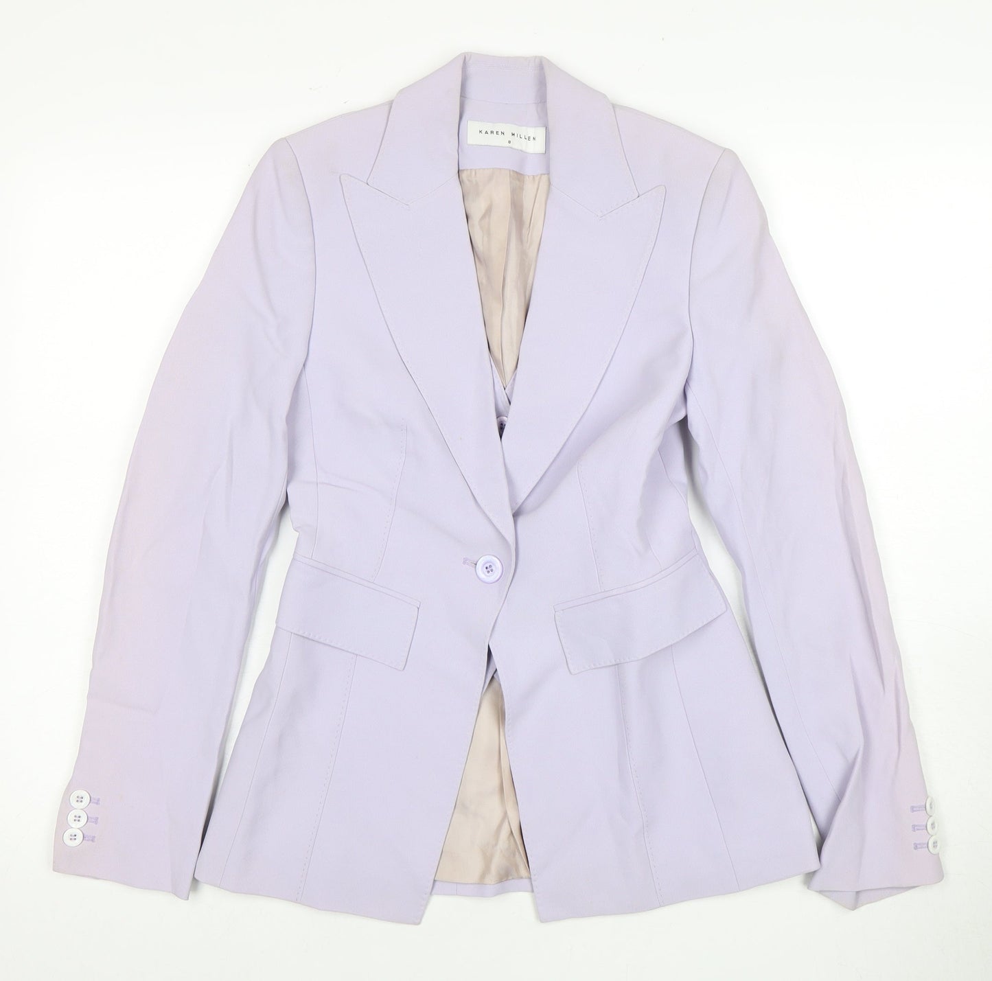 Karen Millen Women's Purple Suit Jacket Size 8