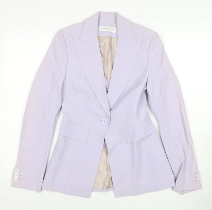 Karen Millen Women's Purple Suit Jacket Size 8