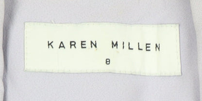 Karen Millen Women's Purple Suit Jacket Size 8