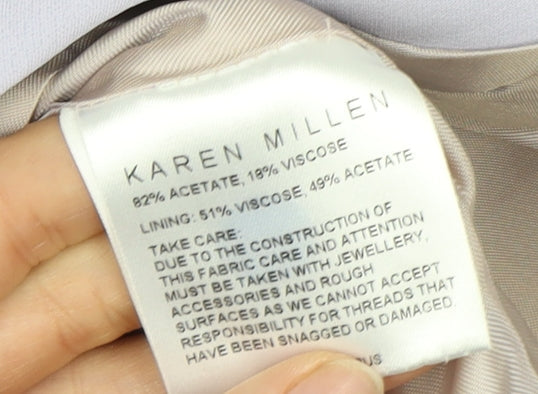 Karen Millen Women's Purple Suit Jacket Size 8