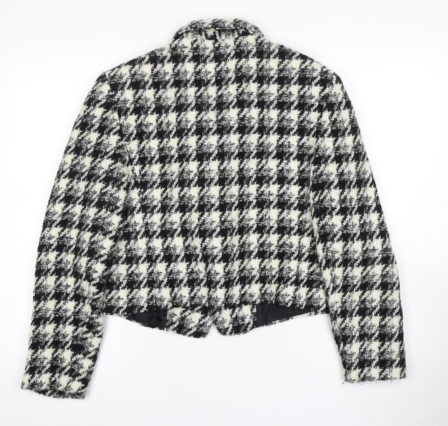 St Michael Women's Black Houndstooth Blazer, Size 12