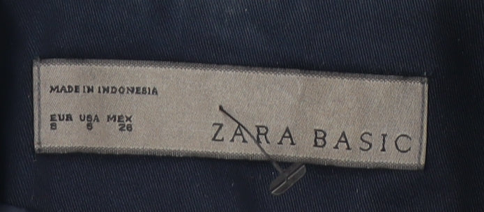 Zara Basic Women's Blue Blazer Size 8 Regular Fit