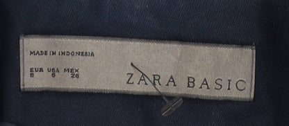 Zara Basic Women's Blue Blazer Size 8 Regular Fit