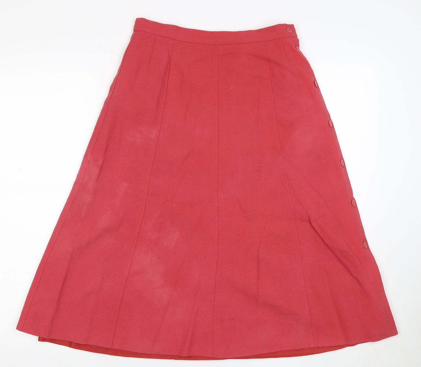 Jaeger Women's Red Wool A-Line Midi Skirt Size 12