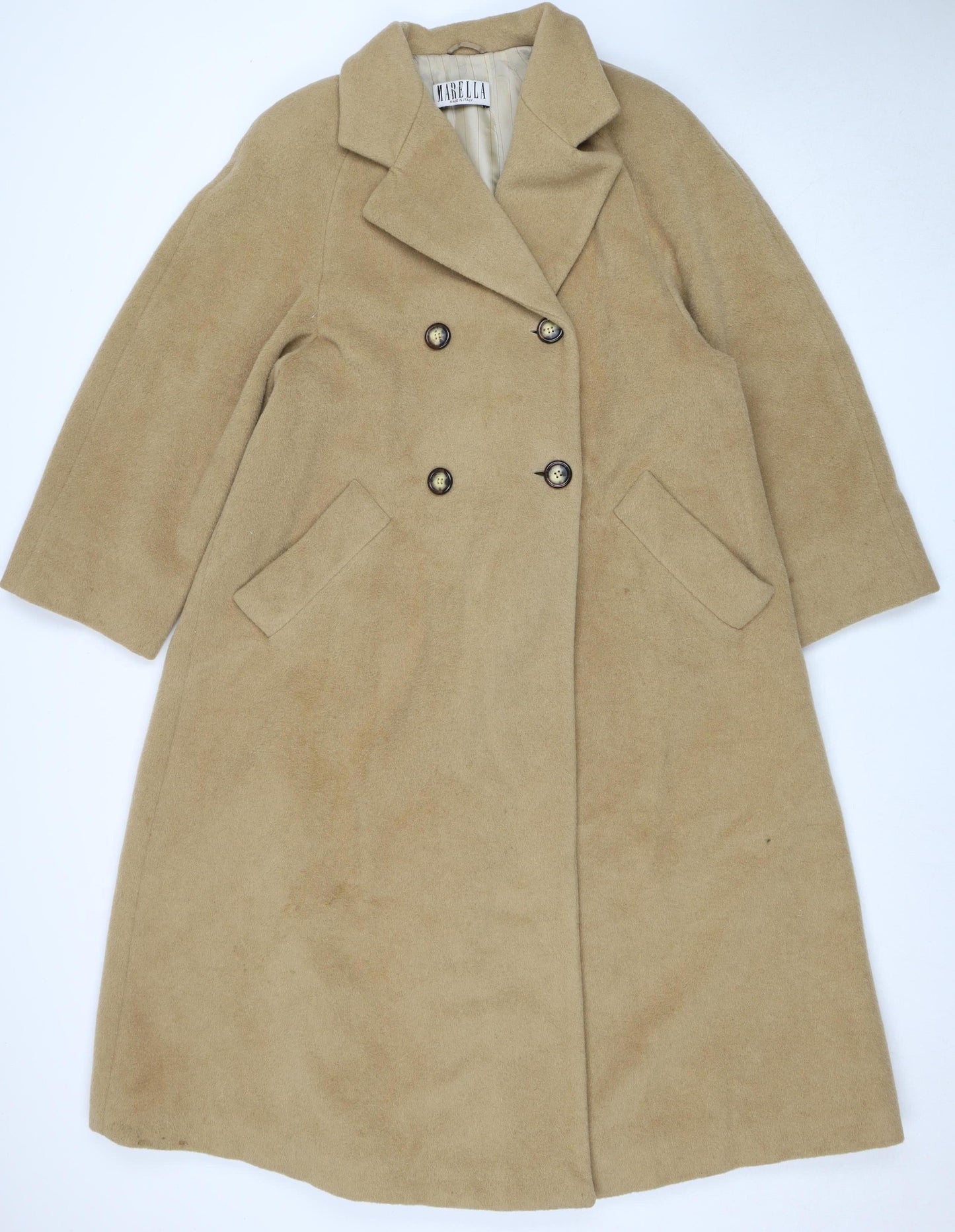 Womens UK Size 4 Marella Beige Pea Coat