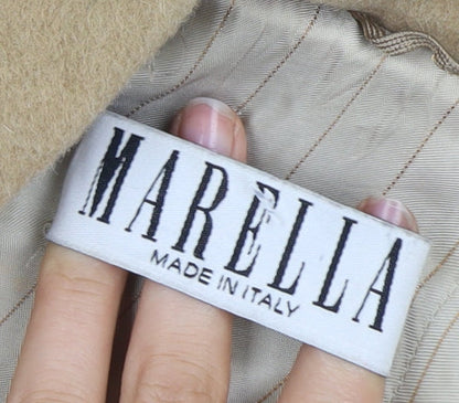 Womens UK Size 4 Marella Beige Pea Coat