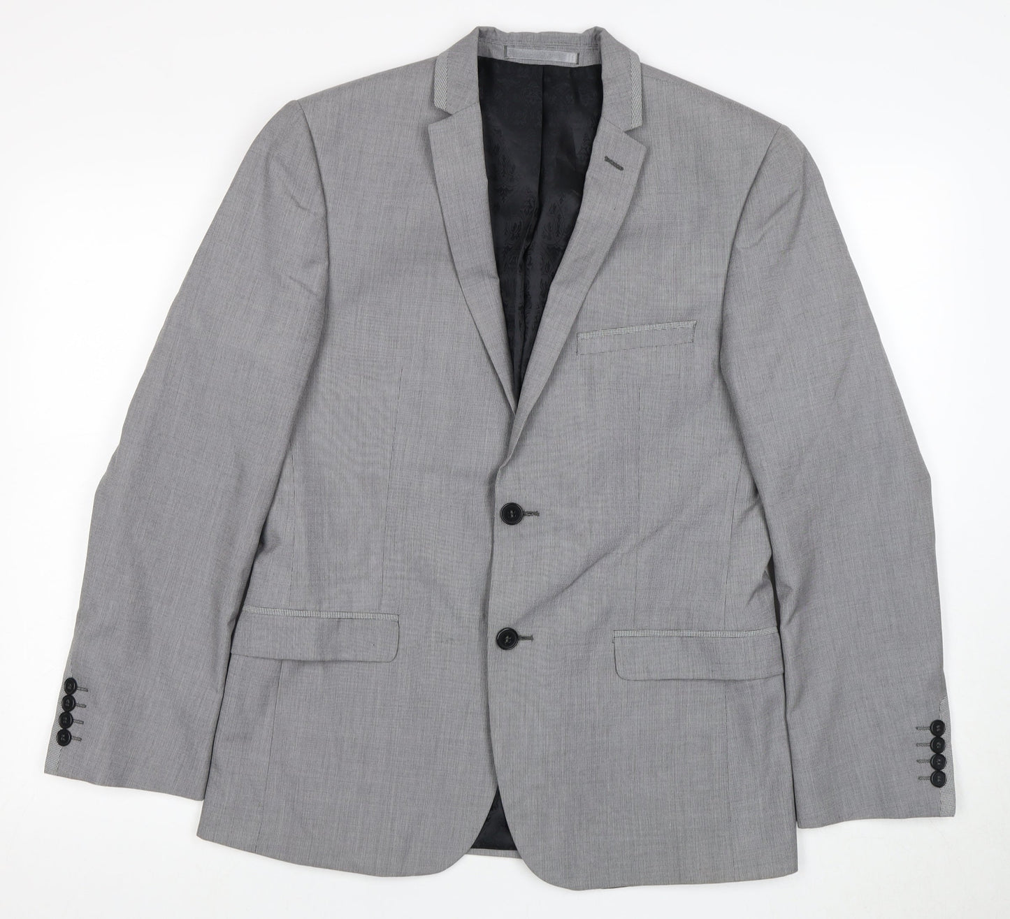 Mens UK Size 40 Red Herring Regular Grey Suit Jacket