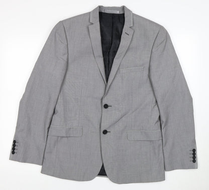 Mens UK Size 40 Red Herring Regular Grey Suit Jacket