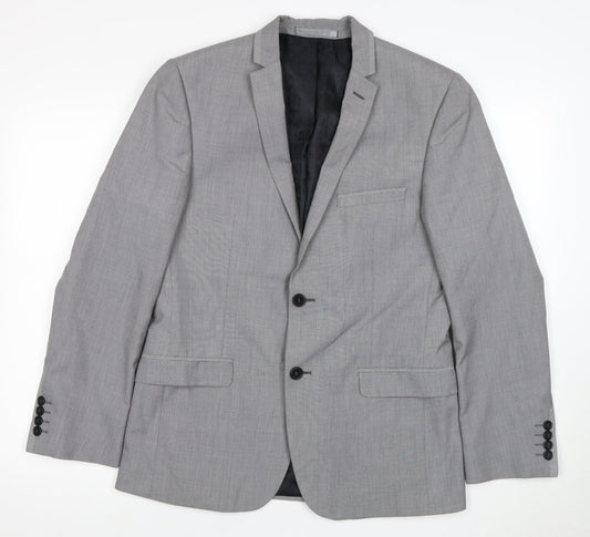 Mens UK Size 40 Red Herring Regular Grey Suit Jacket
