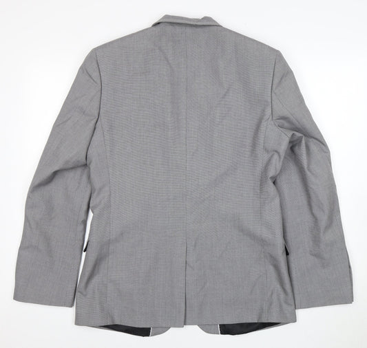 Mens UK Size 40 Red Herring Regular Grey Suit Jacket
