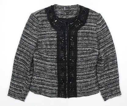 East Women's Black Boucle Jacket Size 10