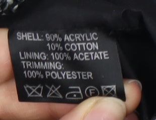 East Women's Black Boucle Jacket Size 10