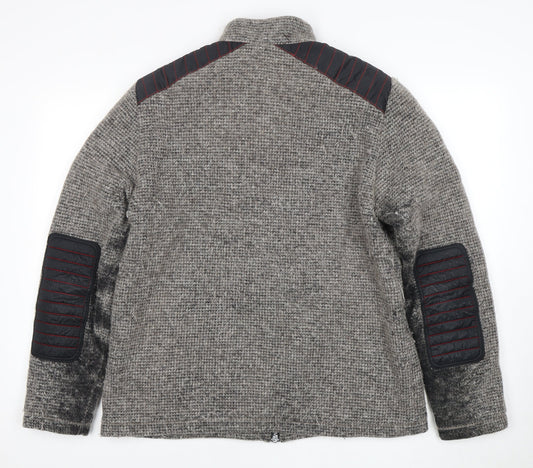 Almgwand Men's Grey Wool Blend Jacket, Size 36