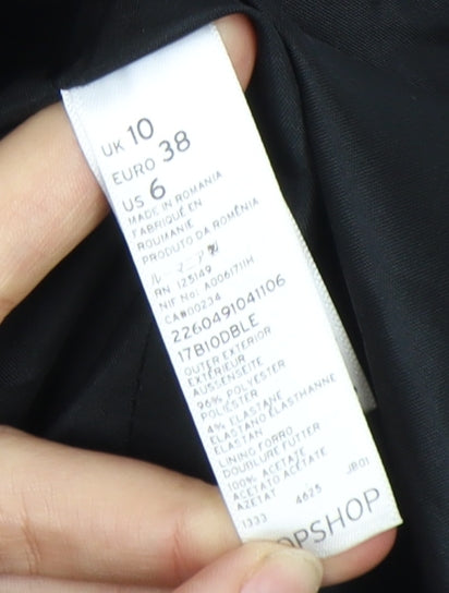 Topshop Women's Blue Geometric Blazer Size 10