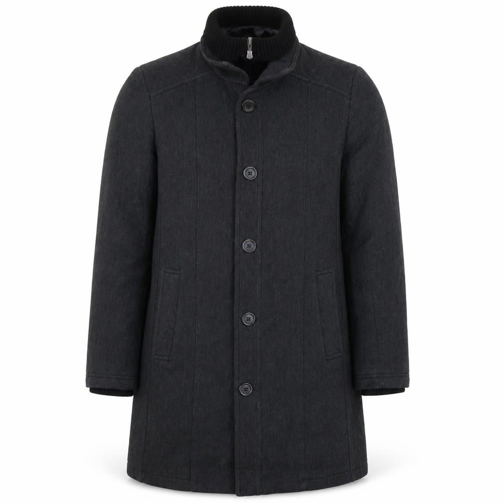 Mens UK Size L Zara Black Overcoat