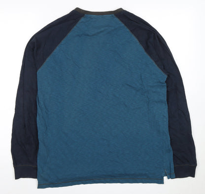 White Stuff Men's Blue Long Sleeve T-Shirt M