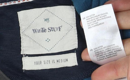 White Stuff Men's Blue Long Sleeve T-Shirt M