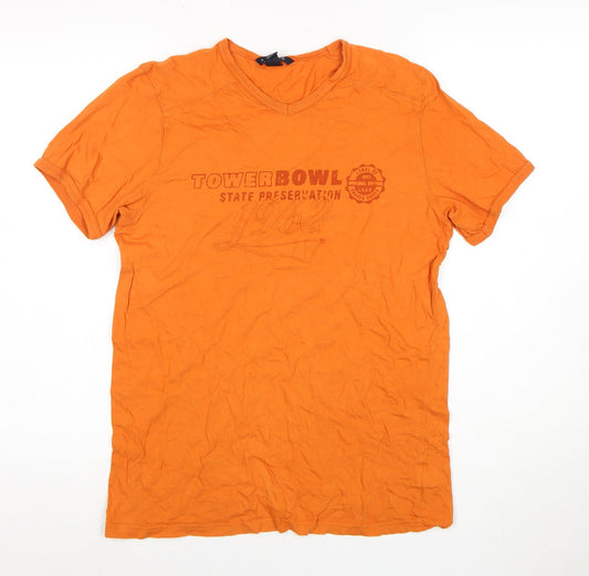 Mens UK Size S H&M Orange  T-Shirt