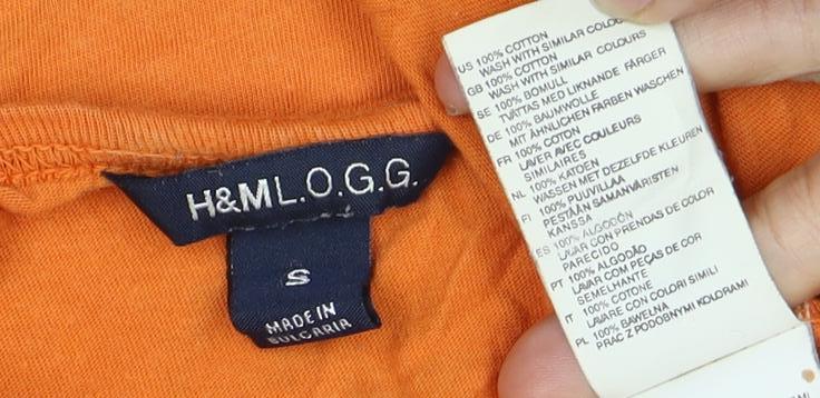 Mens UK Size S H&M Orange  T-Shirt