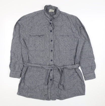 Womens UK Size 12 ASOS Blue Basic Button-Up