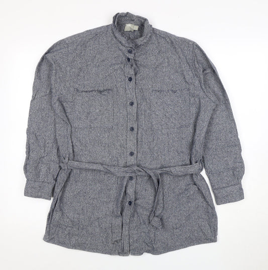 Womens UK Size 12 ASOS Blue Basic Button-Up