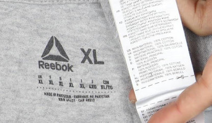 Reebok Men's Grey XL Short Sleeve T-Shirt