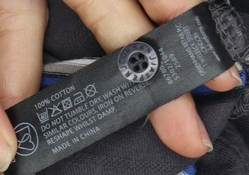 Jasper Conran Men's Grey Striped Polo Shirt L