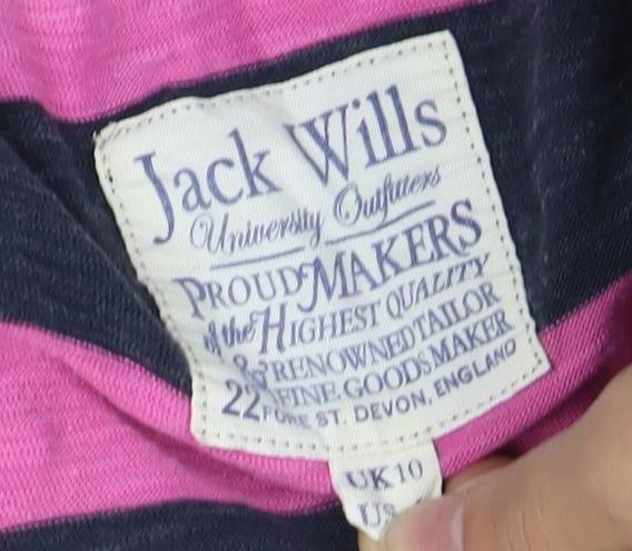 Jack Wills Women's Multicoloured Striped T-Shirt