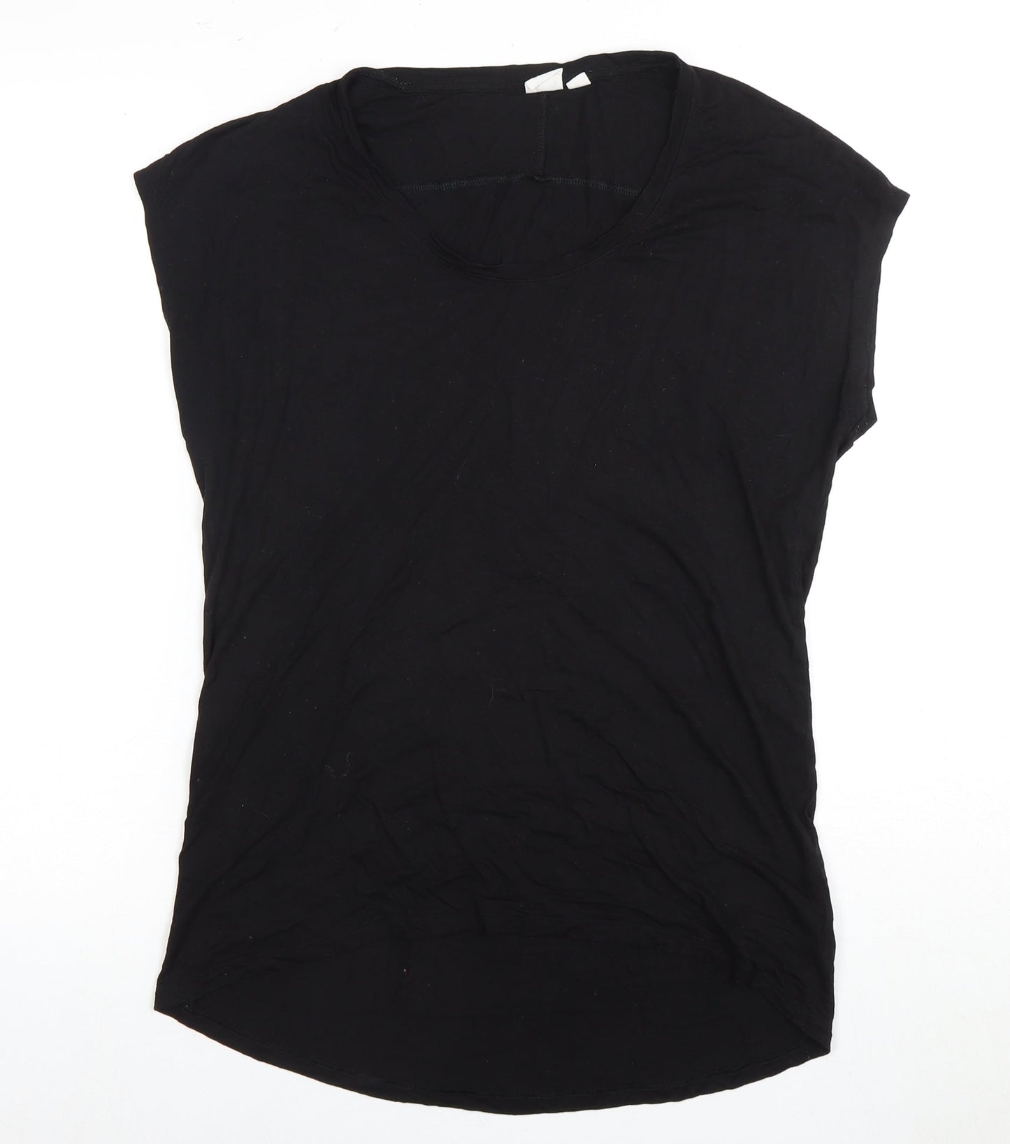CHIP Women's Black Sleeveless Basic T-Shirt, Size S