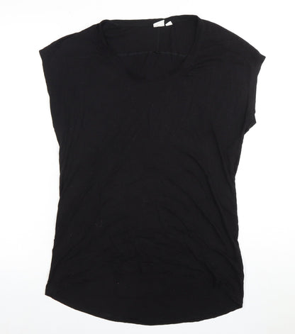 CHIP Women's Black Sleeveless Basic T-Shirt, Size S