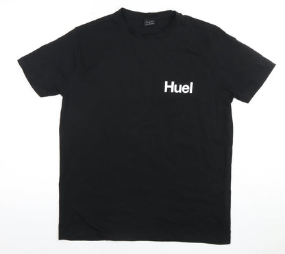 Mens UK Size S Huel Black  T-Shirt