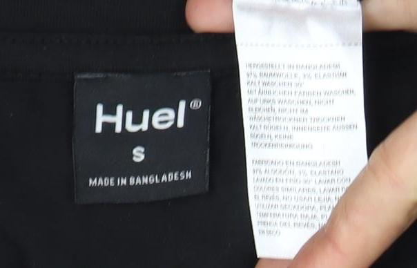 Mens UK Size S Huel Black  T-Shirt