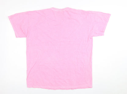 Boohoo Women's Pink M T-Shirt Casual Crew Neck