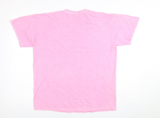 Boohoo Women's Pink M T-Shirt Casual Crew Neck