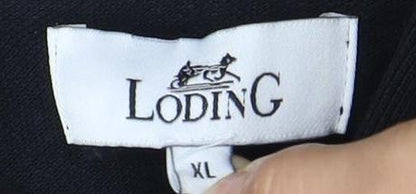 LODING Men's Black Polo Shirt XL Collared Short Sleeve